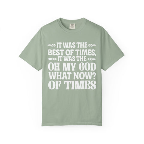 Funny Dystopian Gym Shirt, Comfortable Garment-Dyed Gift Tee
