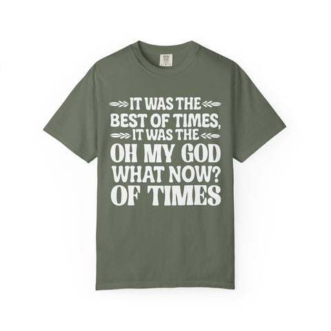Funny Dystopian Gym Shirt, Comfortable Garment-Dyed Gift Tee