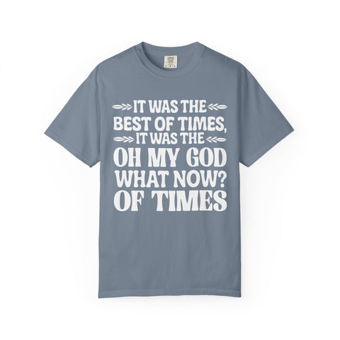 Funny Dystopian Gym Shirt, Comfortable Garment-Dyed Gift Tee