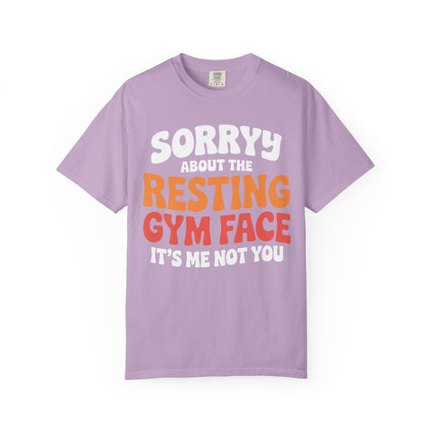 Funny Resting Gym Face T-Shirt, Weightlifting Workout Tee