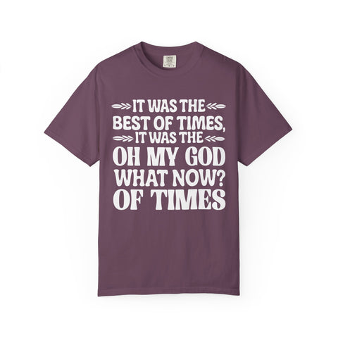 Funny Dystopian Gym Shirt, Comfortable Garment-Dyed Gift Tee