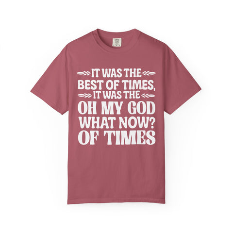 Funny Dystopian Gym Shirt, Comfortable Garment-Dyed Gift Tee