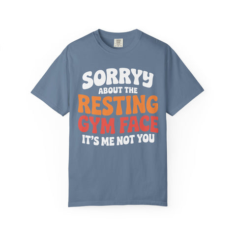 Funny Resting Gym Face T-Shirt, Weightlifting Workout Tee