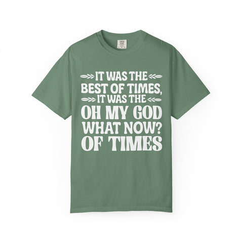 Funny Dystopian Gym Shirt, Comfortable Garment-Dyed Gift Tee