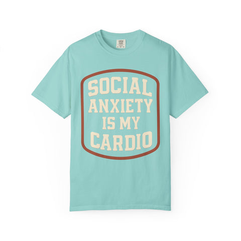 Social Anxiety Is My Cardio Shirt, Funny Mental Health Gym Tee