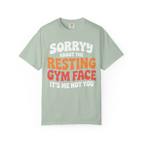 Funny Resting Gym Face T-Shirt, Weightlifting Workout Tee