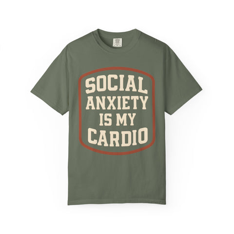 Social Anxiety Is My Cardio Shirt, Funny Mental Health Gym Tee