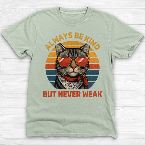 Be Kind But Never Weak Cool Cat Gym Shirt Or Pump Cover