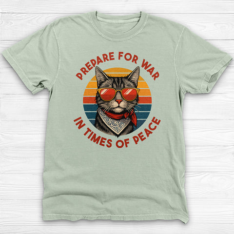 Peace and War Retro Cat Gym Shirt or Pump Cover