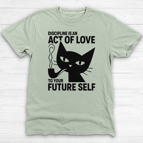 Philosopher Cat Workout Shirt, Gym And Life Discipline Quote