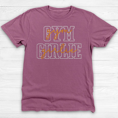 Gym Girlie Tee, Cute Womenβs Workout Shirt & Fitness Apparel