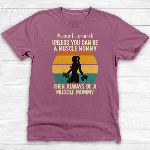 Muscle Mommy Tee, Funny Gym Shirt for Strong Women