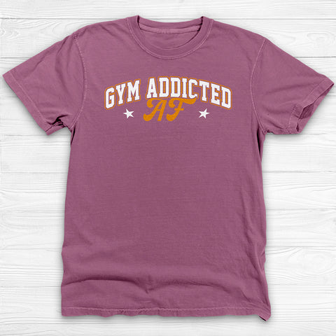 Gym Addicted Unisex T-Shirt, Fun Workout Tee