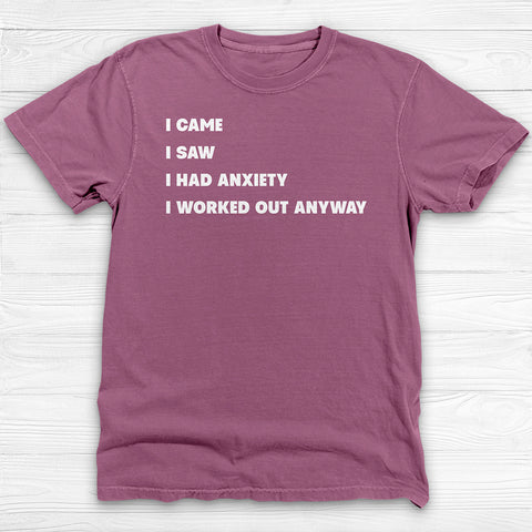 Social Anxiety Gym Shirt Or Pump Cover, Courage And Persistence Tee