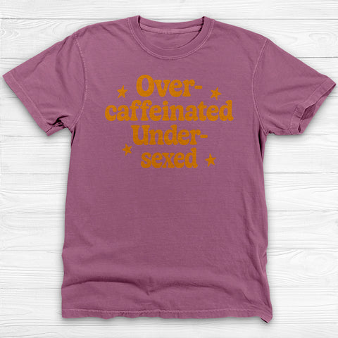 Funny Graphic Gym Tee, Too Much Coffee Too Few Dates