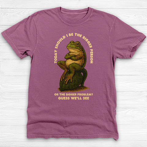 Bigger Person Or Bigger Problem Frog Gym Tee Or Pump Cover