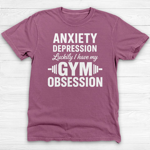Anxiety Depression Obsession Gym Shirt Or Pump Cover