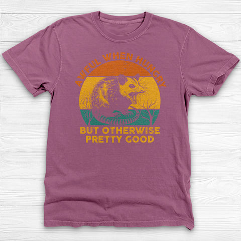 Awful When Hungry Possum T-Shirt, Funny Fitness Gift