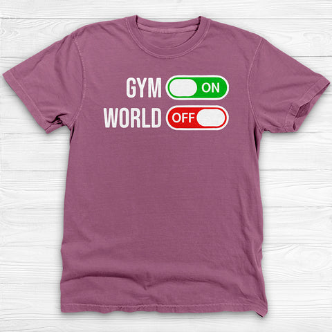 Gym On, World Off Mental Health Gym Tee Or Pump Cover