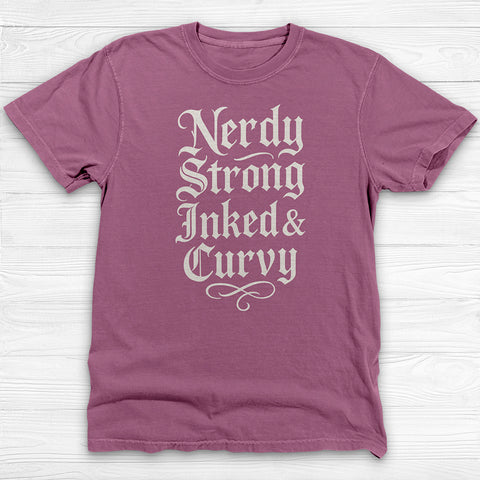 Strong Inked Curvy Nerdy β Bold Gym Shirt for Bold Women