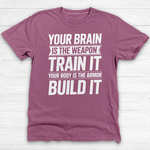 Mindset Brain And Body Motivational Gym Shirt Or Pump Cover-T-Shirt-Gym Classics
