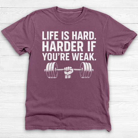 Life Is Hard Keep Lifting Gym Shirt, Motivational Workout Tee-T-Shirt-Gym Classics