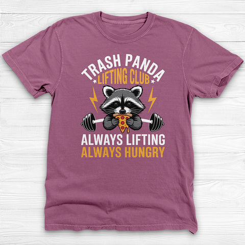 Funny Trash Panda Raccoon Gym Tee, Always Lifting Always Hungry