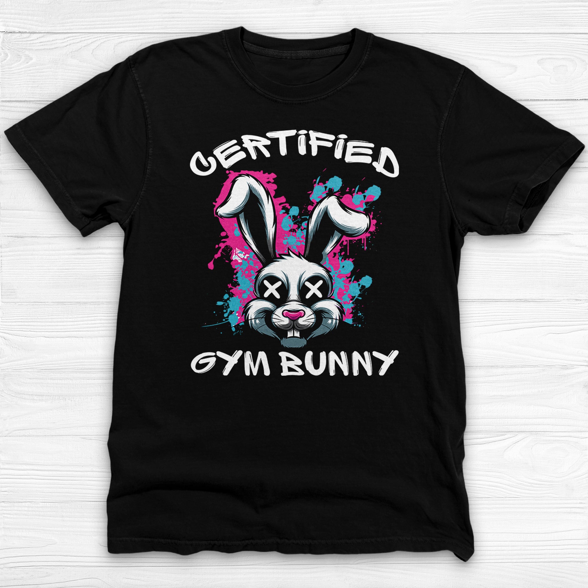 Certified Gym Bunny Tee Or Pump Cover, Cute But Dangerous-T-Shirt-Gym Classics