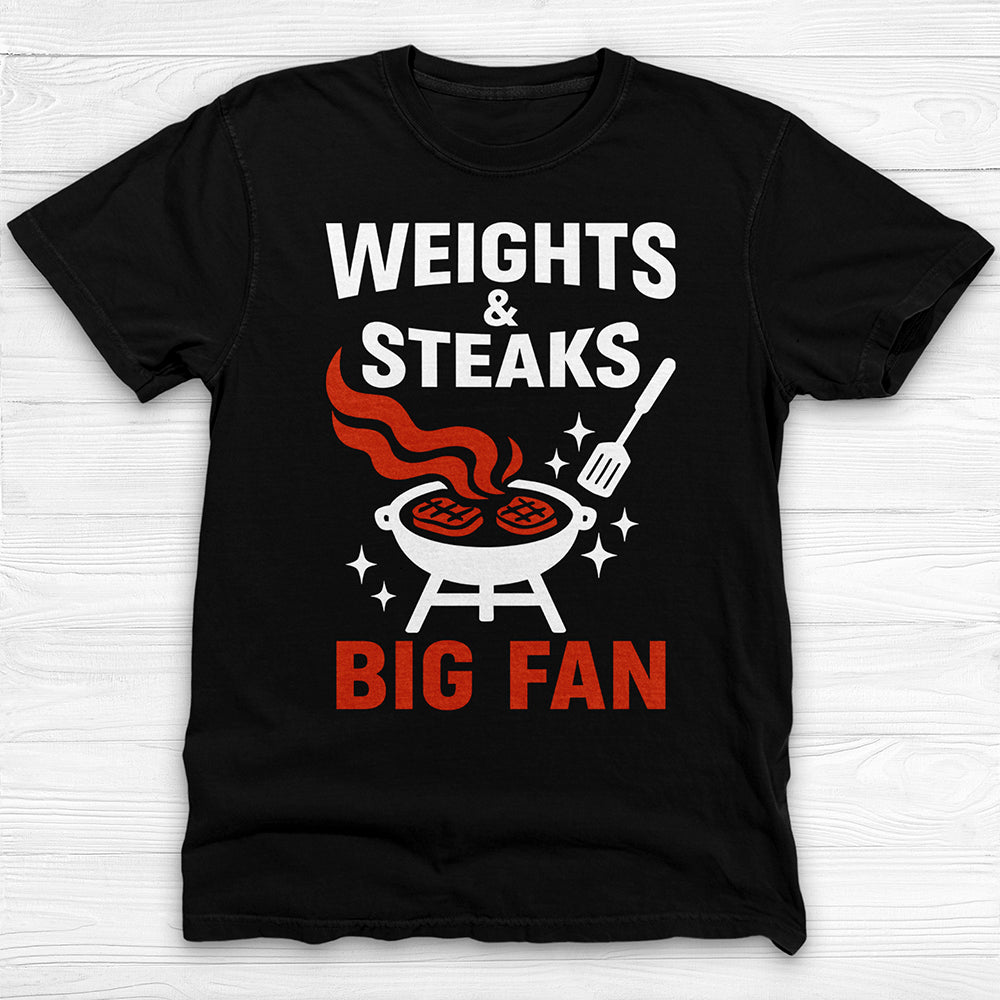 Weights And Steaks Fan Gym Tee Or Pump Cover-T-Shirt-Gym Classics
