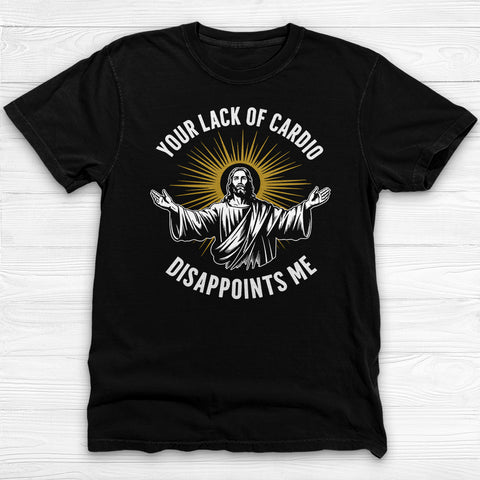 Jesus Funny Cardio Disappointment Gym Tee and Pump Cover