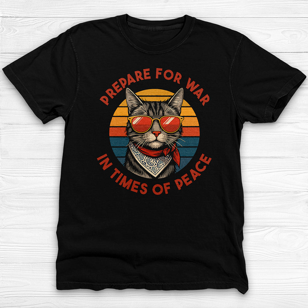 Peace and War Retro Cat Gym Shirt or Pump Cover