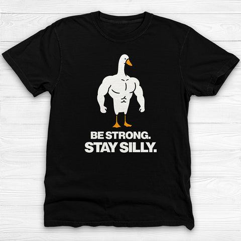 Be Strong Stay Silly, Silly Goose Gym Tee And Pump Cover
