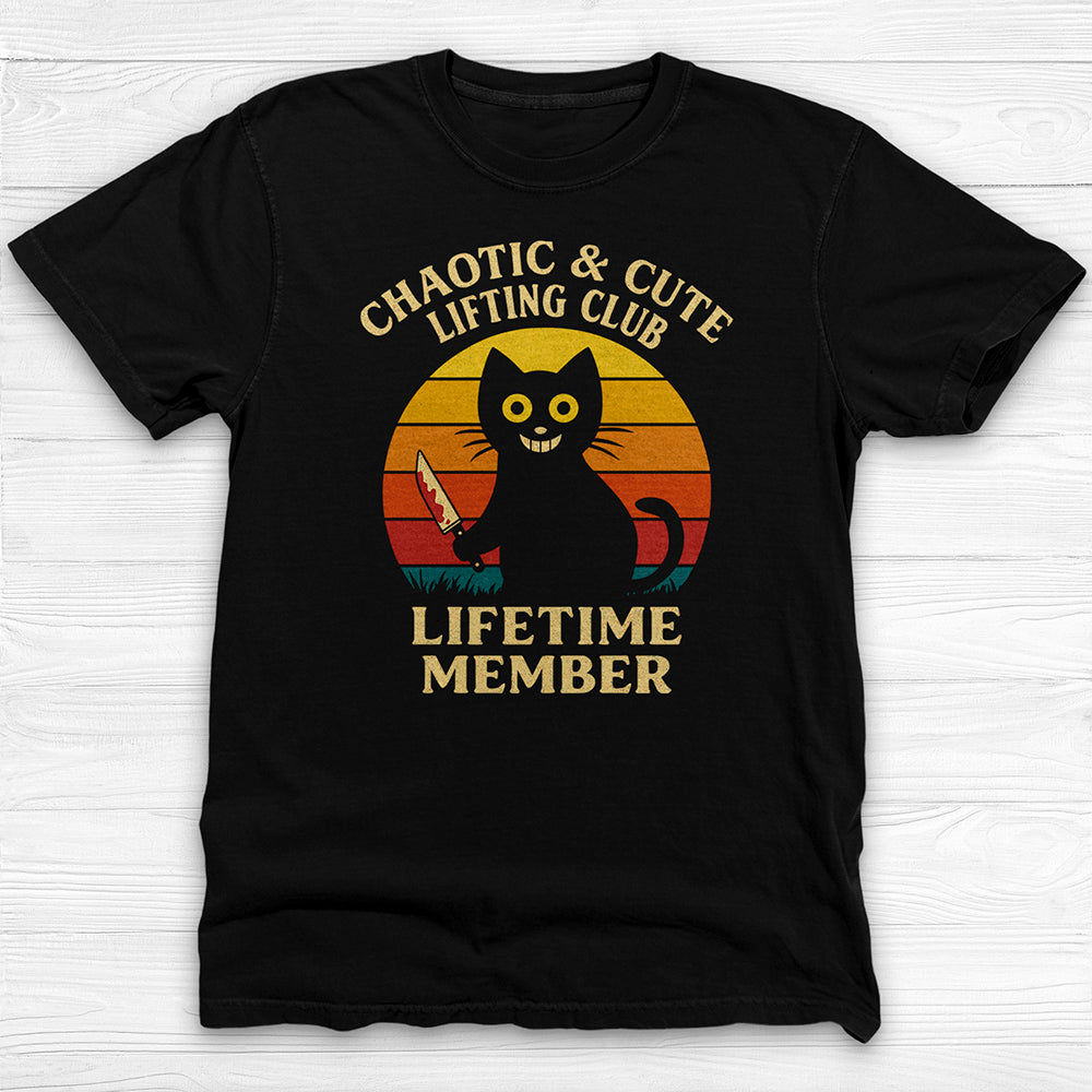 Chaotic Funny Cat Lifting Club Gym Tee Or Pump Cover