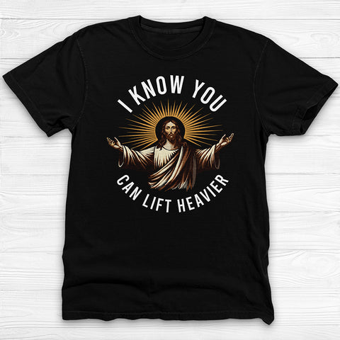 Jesus Lift Heavier Motivational Gym Shirt or Pump Cover