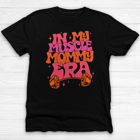 Muscle Mommy Gym Shirt, Trendy Fitness Mom Workout Tee