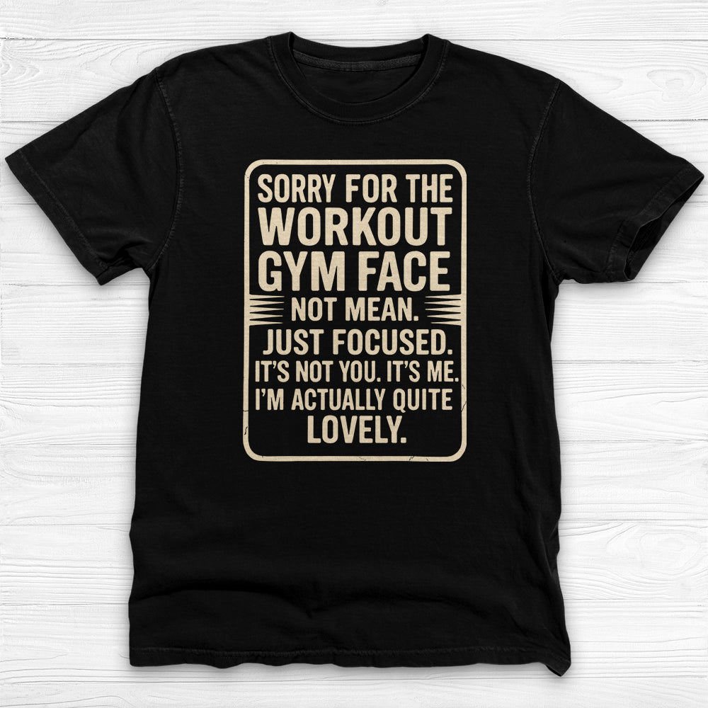 Funny Gym Face Workout Shirt, Women’s Motivational Fitness Tee-T-Shirt-Gym Classics