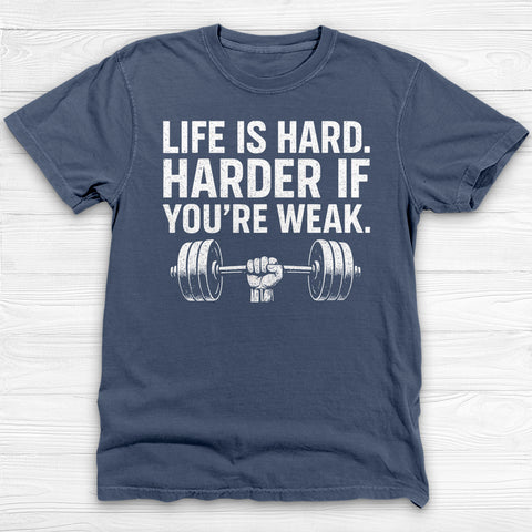 Life Is Hard Keep Lifting Gym Shirt, Motivational Workout Tee-T-Shirt-Gym Classics
