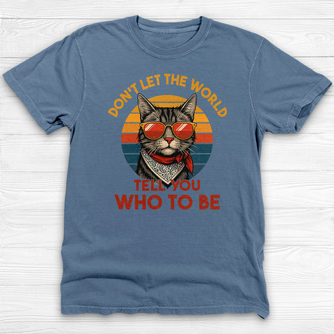 Be True To Yourself Retro Cat Gym Tee, Mental Health & Self-Love