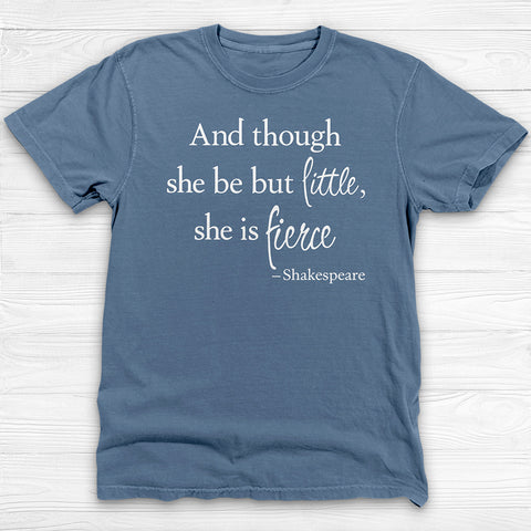 Small But Fierce Girl Gym Shirt or Pump Cover, Shakespeare Quote
