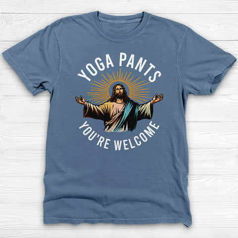 Jesus Funny Yoga Pants Gym Shirt or Pump Cover