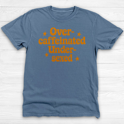 Funny Graphic Gym Tee, Too Much Coffee Too Few Dates