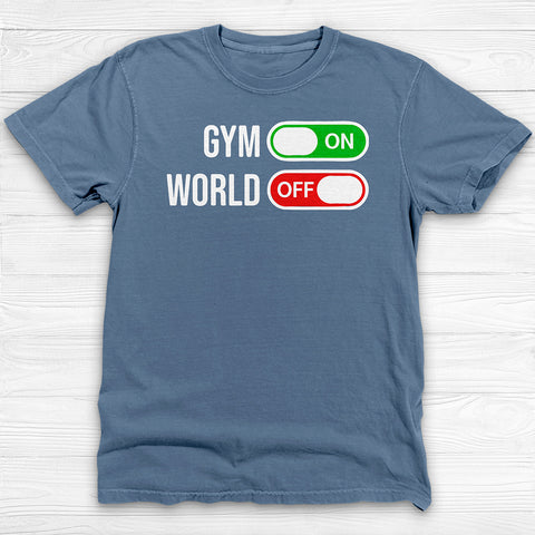 Gym On, World Off Mental Health Gym Tee Or Pump Cover