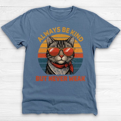 Be Kind But Never Weak Cool Cat Gym Shirt Or Pump Cover