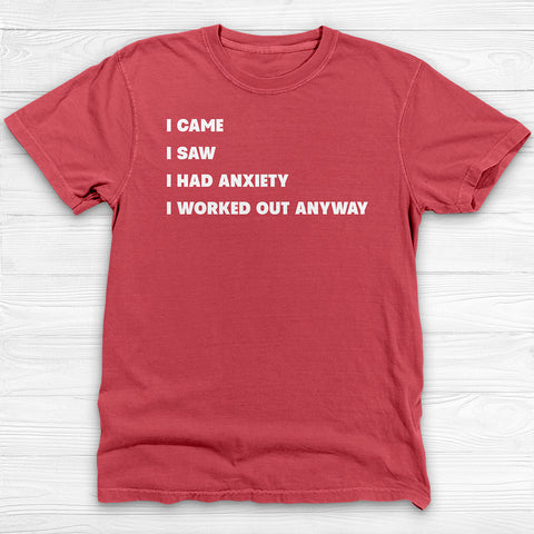 Social Anxiety Gym Shirt Or Pump Cover, Courage And Persistence Tee