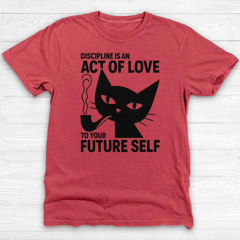 Philosopher Cat Workout Shirt, Gym And Life Discipline Quote