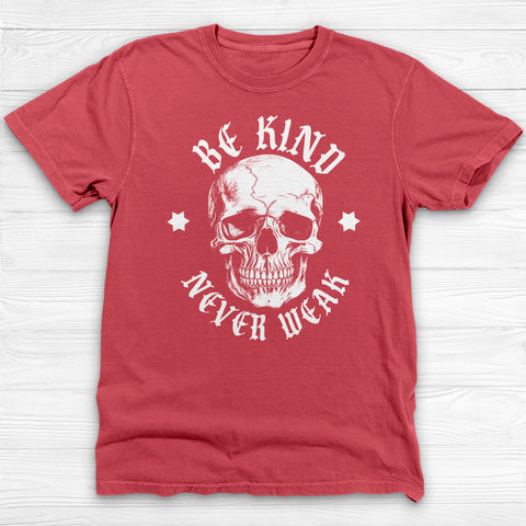 Be Kind But Never Weak Gym Skull Shirt β Motivational Workout Tee