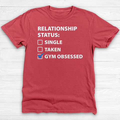 Relationship Status Gym Obsessed Funny Workout Shirt or Pump Cover