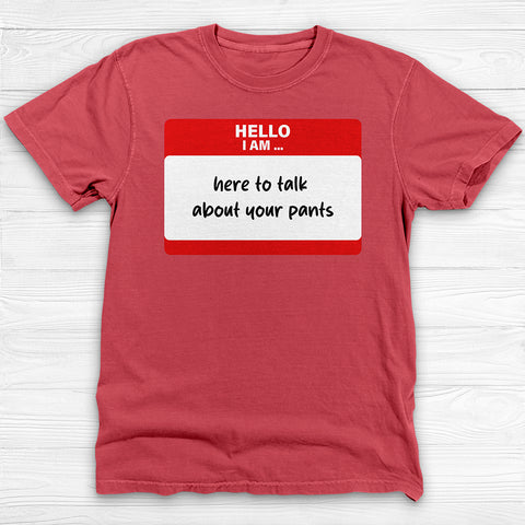 Funny Name Tag Gym Shirt, Yoga Pants Fan Workout Tee