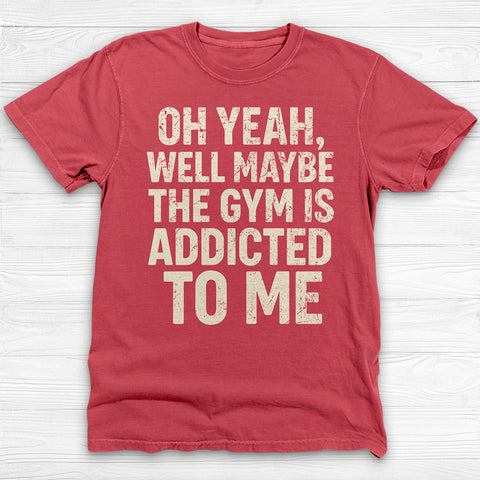 Funny Maybe the Gym Is Addicted to Me Shirt Or Pump Cover