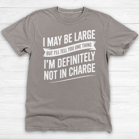 Large But Definitely Not In Charge, Funny Big Man Tee